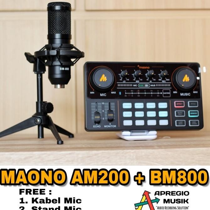 CO Maono AU AM200 AM 200 With Mic Condensor Paket live Streaming Apregio