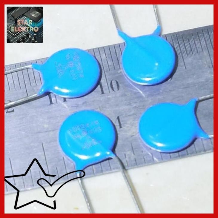 [SRE] 10D561K ZNR 10D561 ZOV ZINC OXIDE VARISTOR 10MM MOV METAL 560V VOLTAGE 2.5KA BIRU BLUE 10D 561