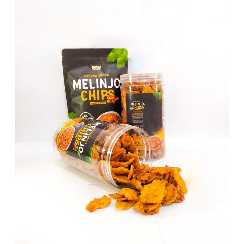 

BIG SALE MELINJO CHIPS PEDAS MANIS LEVEL 1 300 gr / 350 gr, Cemilan Enak Food Snack Crispy Emping