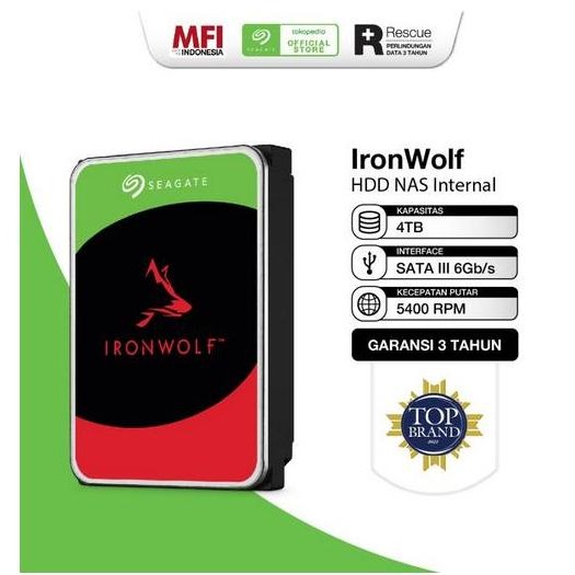 CO Seagate IronWolf Harddisk NAS 4TB SATA