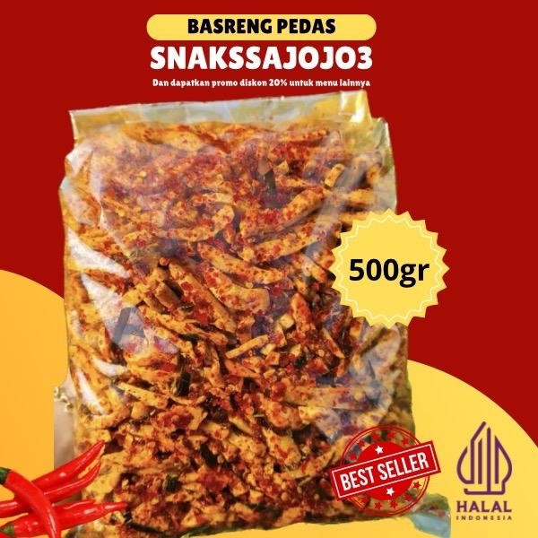 

TERPERCAYA Flas sale Tiktok 500gr Basreng pedas daun jeruk Camilan Snacks Food Goreng Cemilan