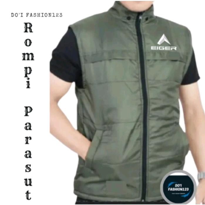 Rompi Parasut Pria Bayar Di Tempat / Rompi Motor Outdoor Tebal / Rompi Macing Termurah / Rompi Polos