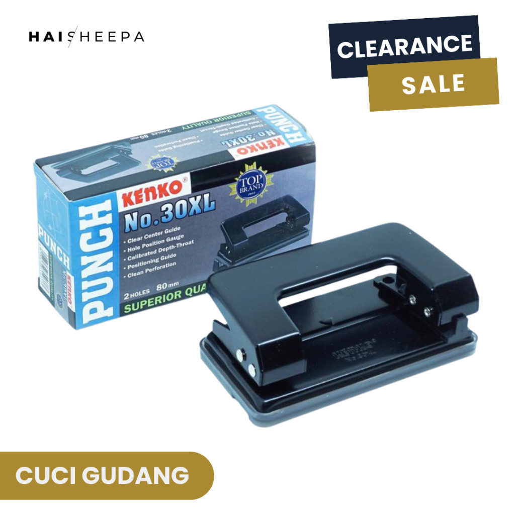 

KENKO Pembolong Kertas 2 Lubang No. 30XL Punch Hole