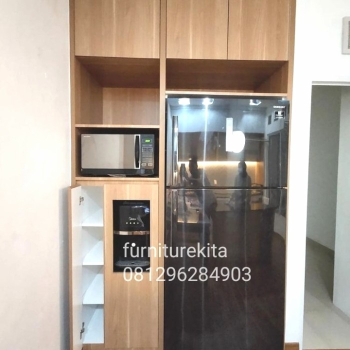 LEMARI KULKAS CUSTOM FINISHING HPL P120 X L60 X T240 CM
