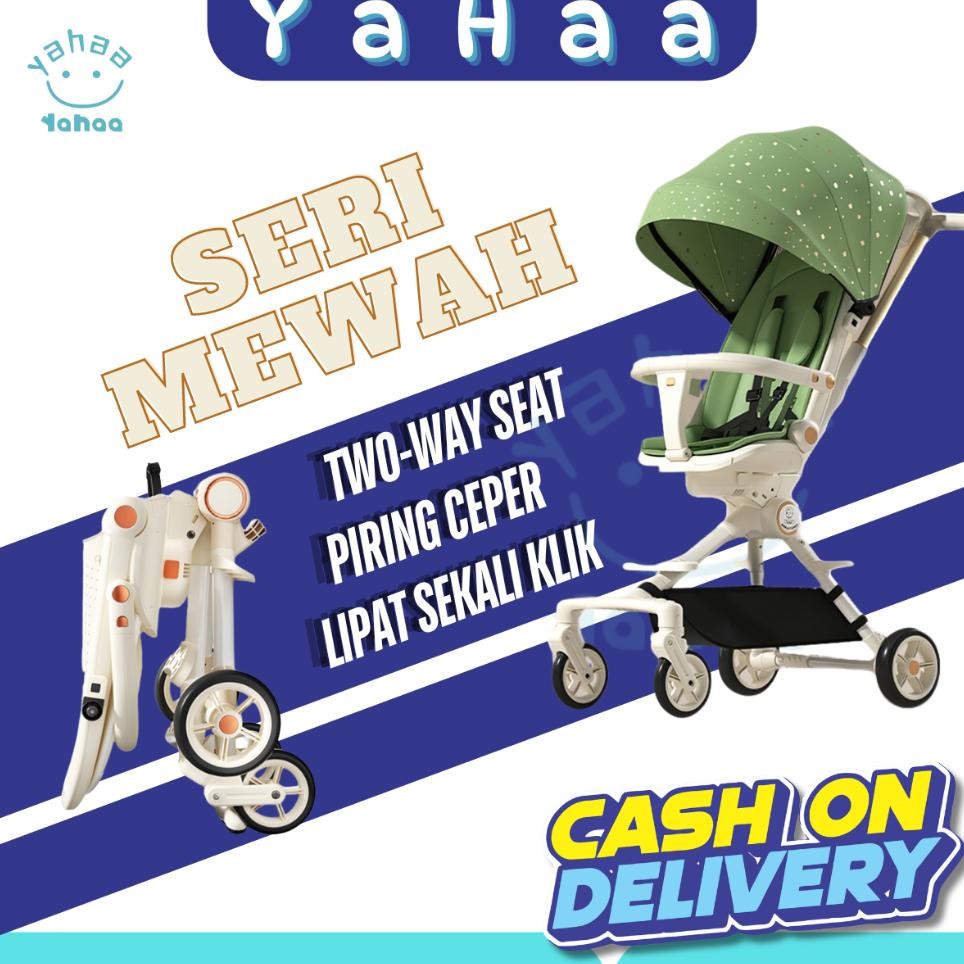 Yahaa Ereta Dorong Bayi Troler Bayi Lipat 2 Arah Travelling Troller Bayi