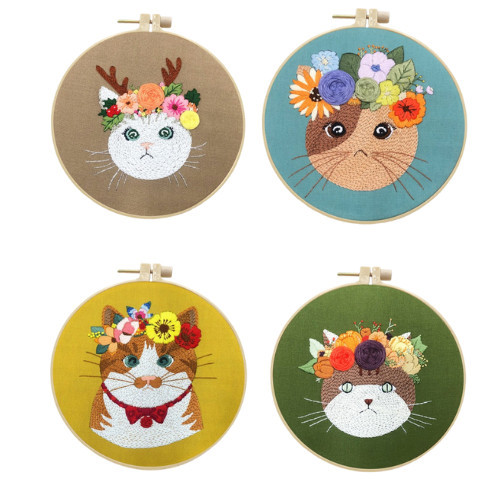

Embroidery Sulam Kucing Kit Marterial Package Cross Stitch Bordir Cat