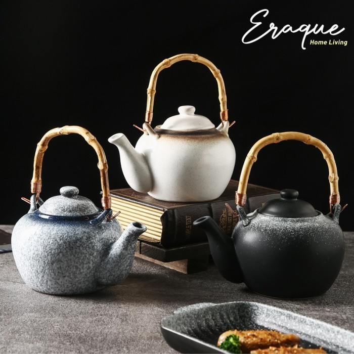 Mori Kettle Tea Pot / Teko Ketel Teh Kopi Keramik Jepang Rustic 520ml