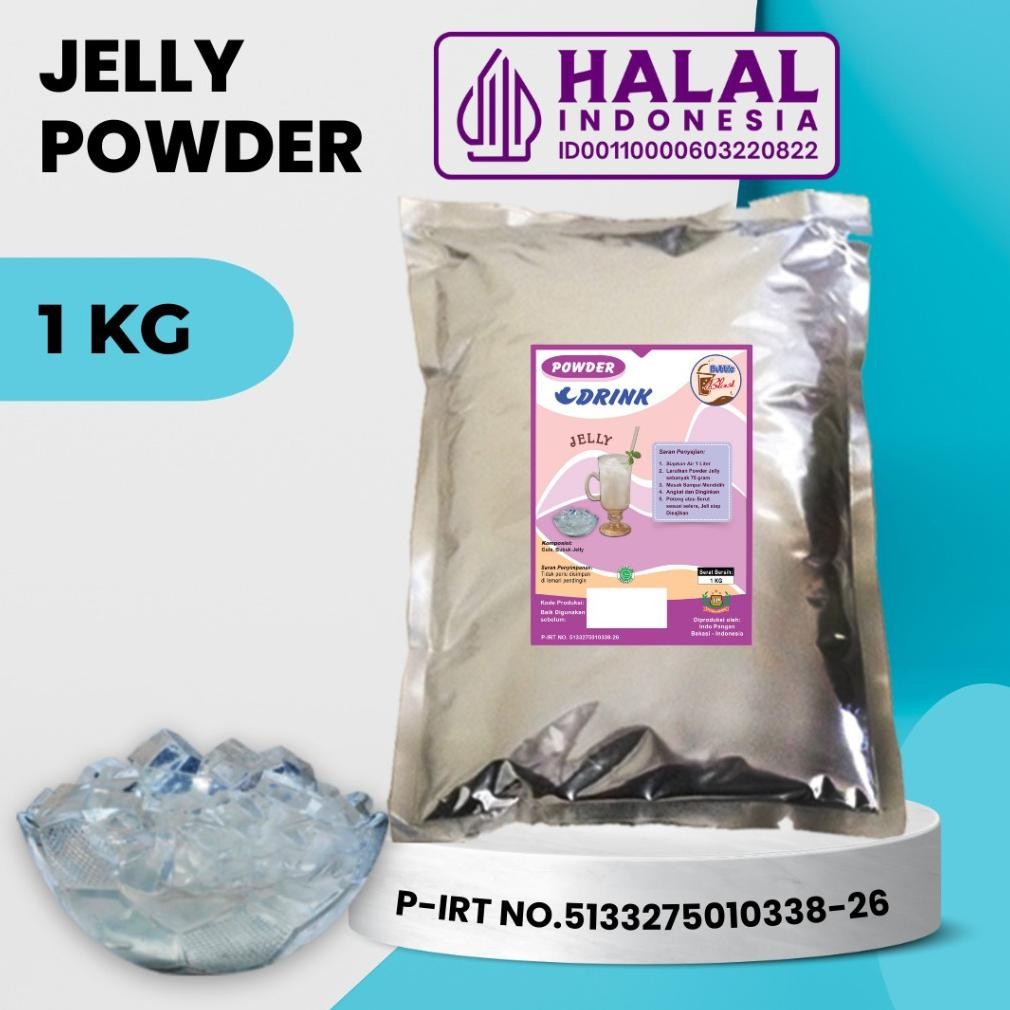 

Powder JELLY 1 KG Bubuk Minuman Jelly Topping Minuman Rendah Gula