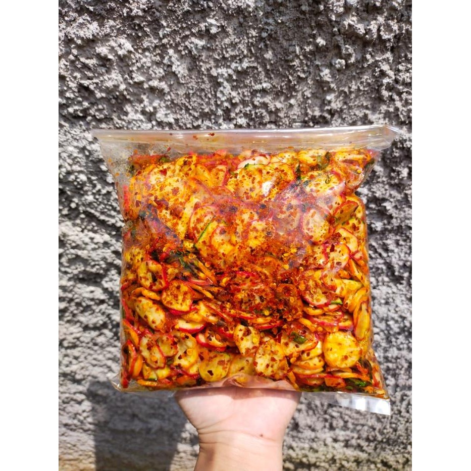 

PROMO Kerupuk Bawang Pedas Daun Jeruk 1Kg Food Snacks Kerupuk Kering Organik