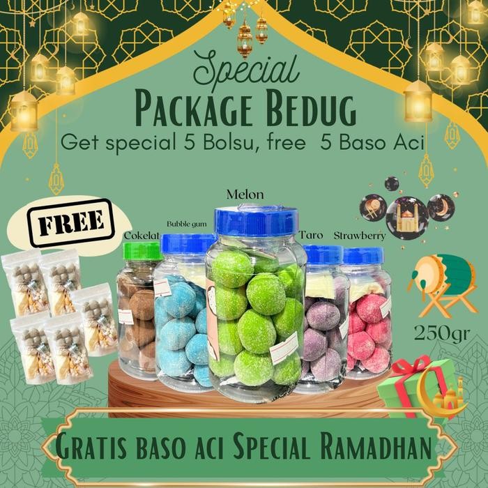 

BIG SALE Bedug Package ambyar 5 RASA BOLA SUSU Premium FREE 5 Pcs Baso Aci By GudangSnackTgr Instan