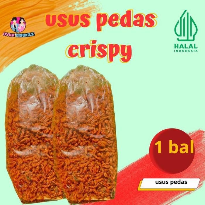 HEMAT USUS AYAM CRISPY PEDAS DAUN JERUK 1 BAL ISI 2 KG USUS AYAM CRISPY PEDAS USUS KRISPI KRISPY