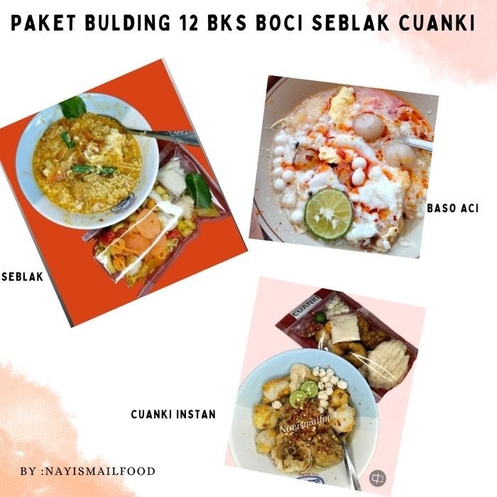 

PROMO paket campur 12 bks boci seblak cuanki Food Pedas