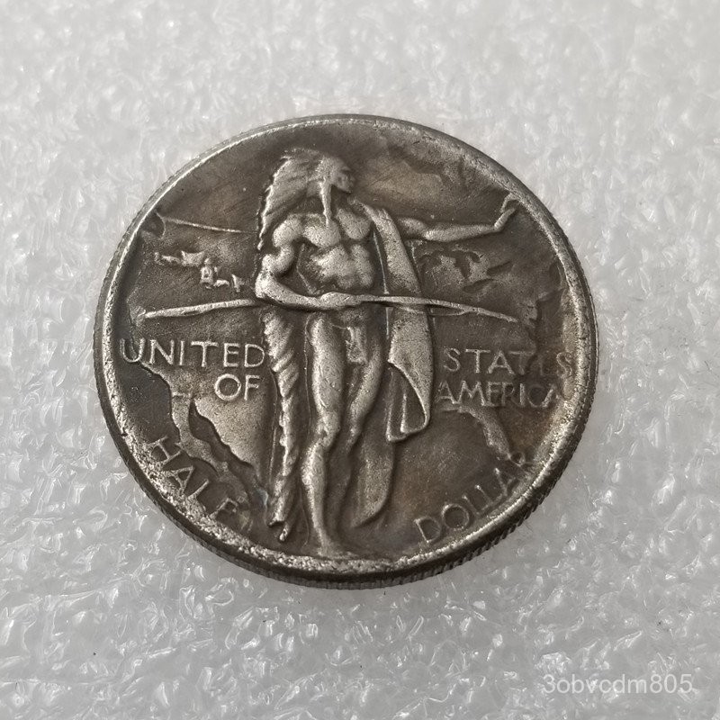1928 Replika Koin Peringatan Setengah Perak Plated Monumen Oregon Koin Peringatan Mata Uang Asing Pe