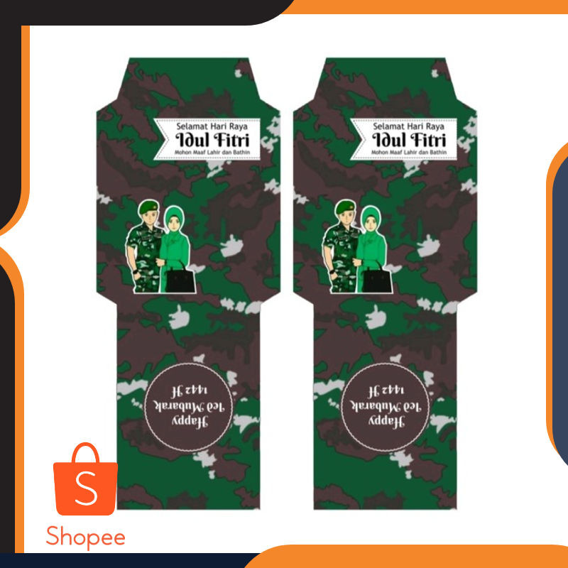 

Promo amplop angpao angpau lebaran idul fitri tni ad persit loreng isi 10 Keren