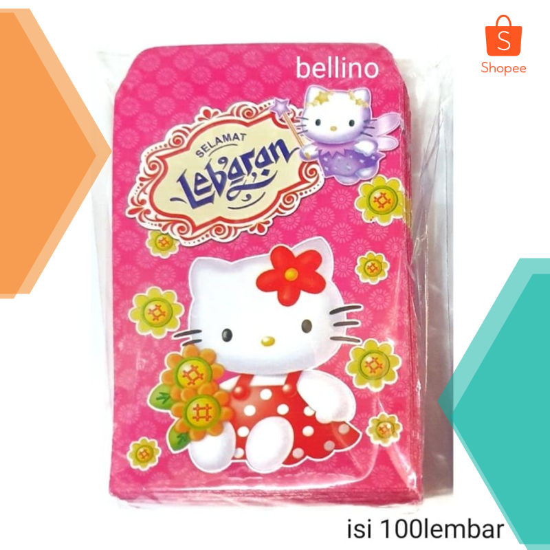 

Grosir Isi 100pcs Grosir Amplop Uang Lebaran Motif Karakter Anak Angpau Idul - kitty pink baru Keren