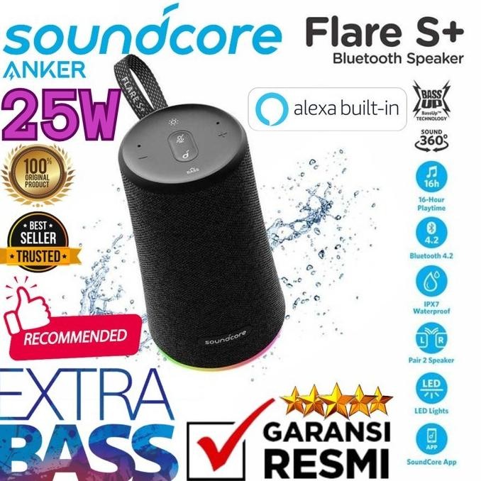Anker Soundcore Flare S Plus S+ Speaker Bluetooth A3163 Resmi New Stok