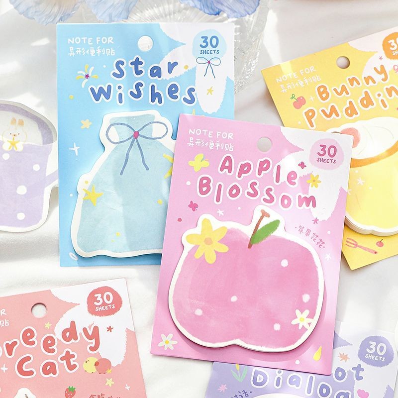 

Xiaoman Spring Melody Cute Japanese Style Creative Irregular Shaped Journal Sticky Notes