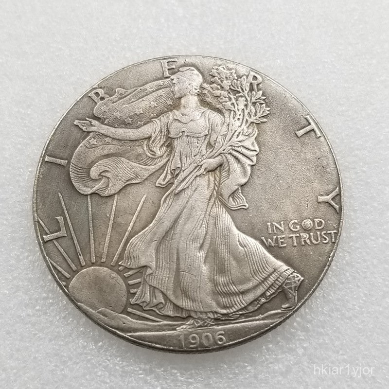 Kerajinan Tangan1906Diameter Patung Liberty Amerika39mm Koin Peringatan Perak Asing0342
