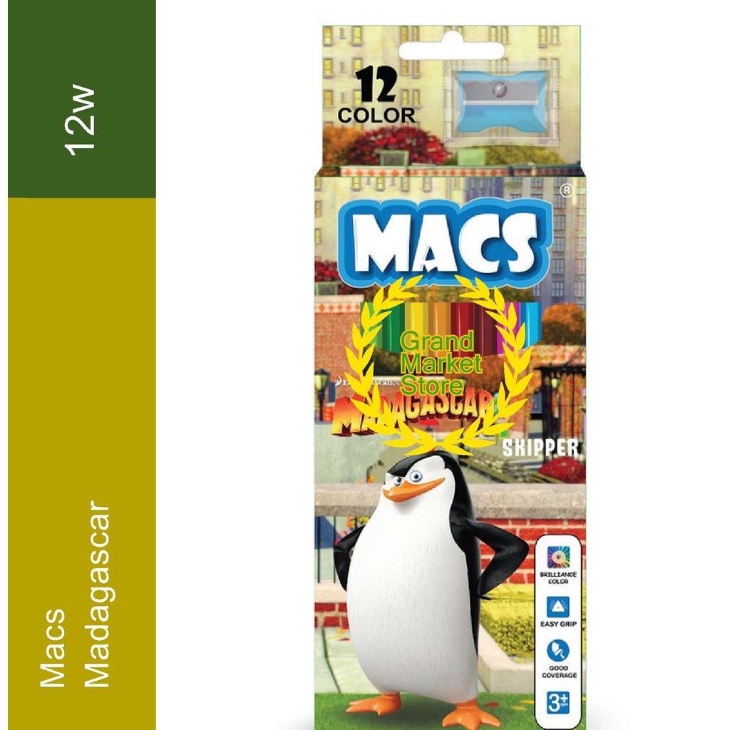 

Pensil Warna Macs 12 Warna Macs Madagascar 12 Color Macs Madagascar Pencil 12 Color Premium
