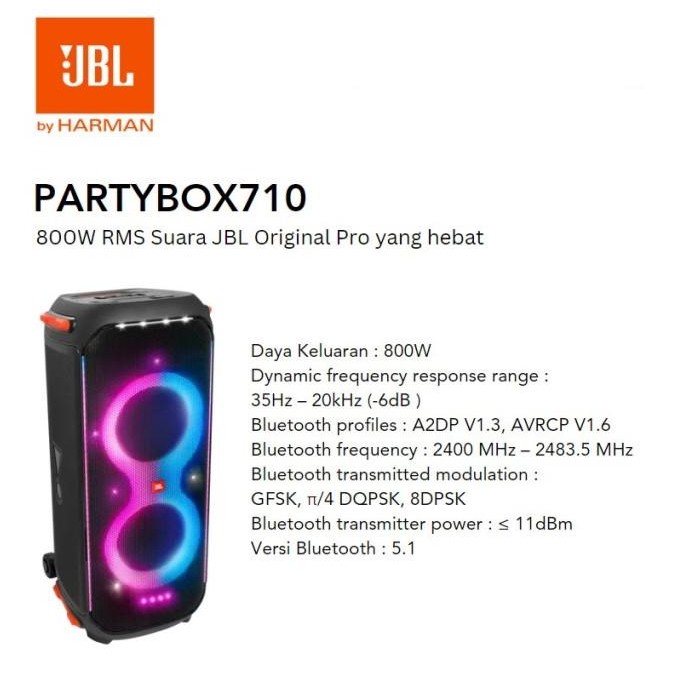 Jbl Partybox 710 Partybox710 Bluetooth Speaker New Stok