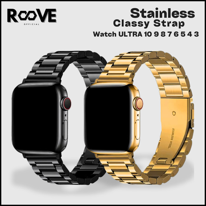 Jual [READY] Strap Apple Watch iWatch IWO Series Stainless Gold 42mm 44mm 38mm 40mm