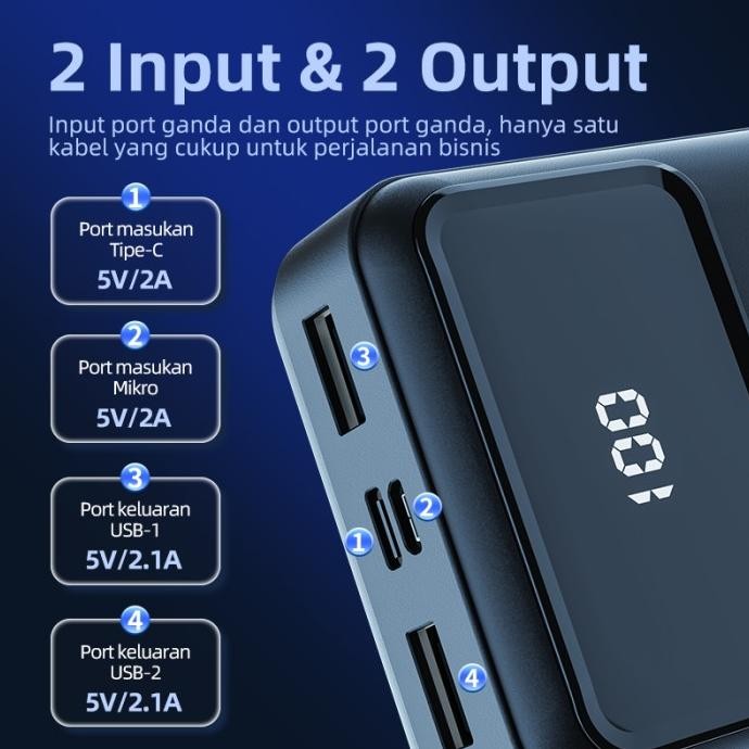 Kivee Powerbank 20000 Mah Power Bank Fast Charging Murah Mini Lcd Original Dan Terpercaya