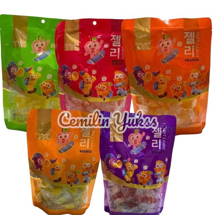 

Tyl Baopi Gummy 300G Permen Upa Raa Orange Peach Mangga Anggur Piang Gummy Candy Anea Raa Buah