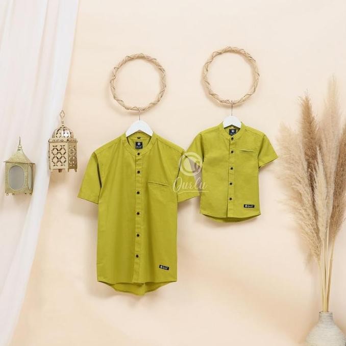 

Produk Baru!! Qurlu - Kemeja Koko /Anak warna HIJAU LEMON (baju couple ayah dan anak laki-laki) Baju Koko Pria