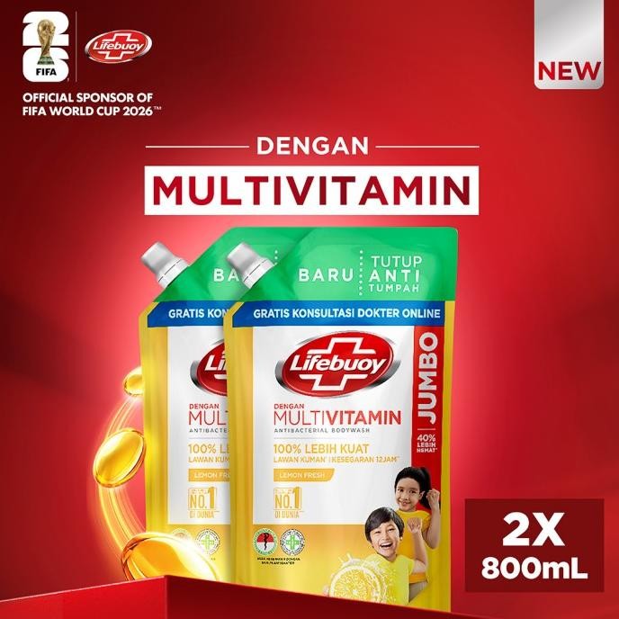 

Produk Baru!! Lifebuoy Sabun Cair Lemon Fresh Refill 800ml Twin Pack