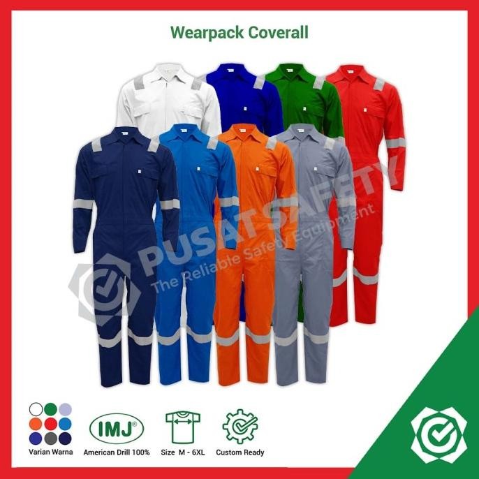 Wearpack Safety / Baju Kerja / Seragam Safety / Coverall Proyek IMJ Original dan Terpercaya