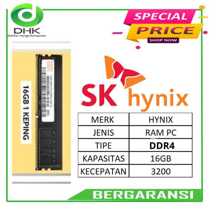 CO RAM LONGDIM DDR4 16GB 3200 HYNIX