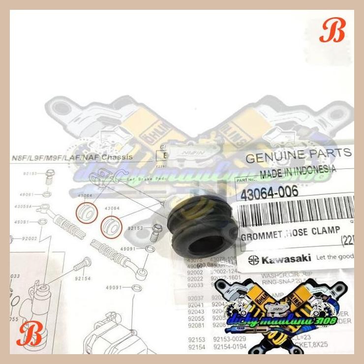 | DIML | KARET BREKET CLAM SELANG REM BELAKANG NINJA 150 R SS ORIGINAL (SATUAN)