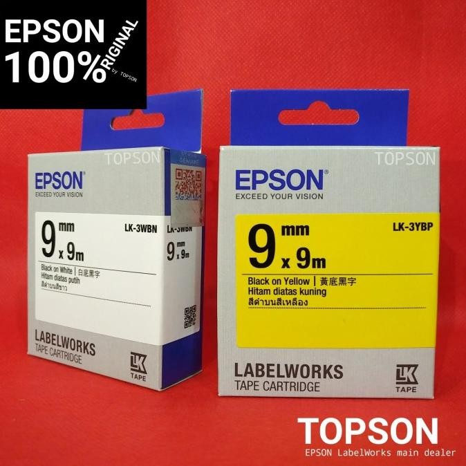 

CO Epson LabelWorks LK-3WBN LK-3YBP 9mm | 9meter Label Tape Cartridge