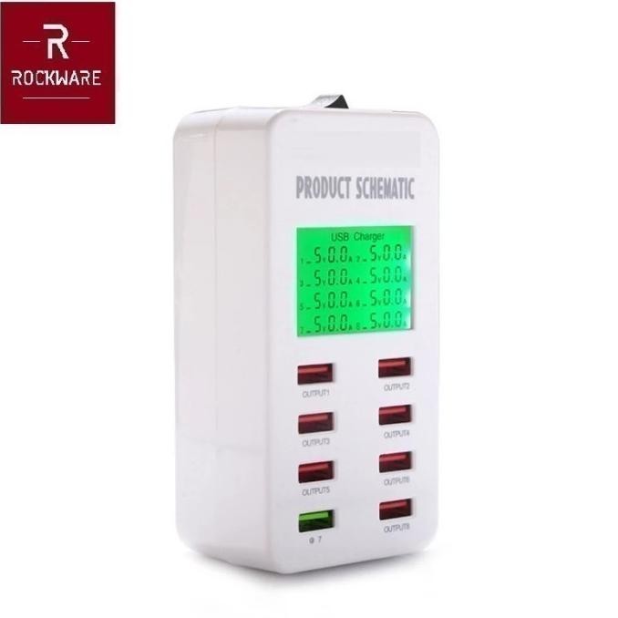 ROCKWARE WLX-A8 - 6 USB Port Charger QC 3.0 - Charger USB 6 Port
