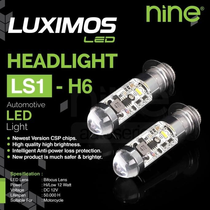Lampu - Luximos Led H6 Ls1 Lampu Led Motor Laser M5 H6 Bebek Matic 2 Warna Beat Vario Mio Dll