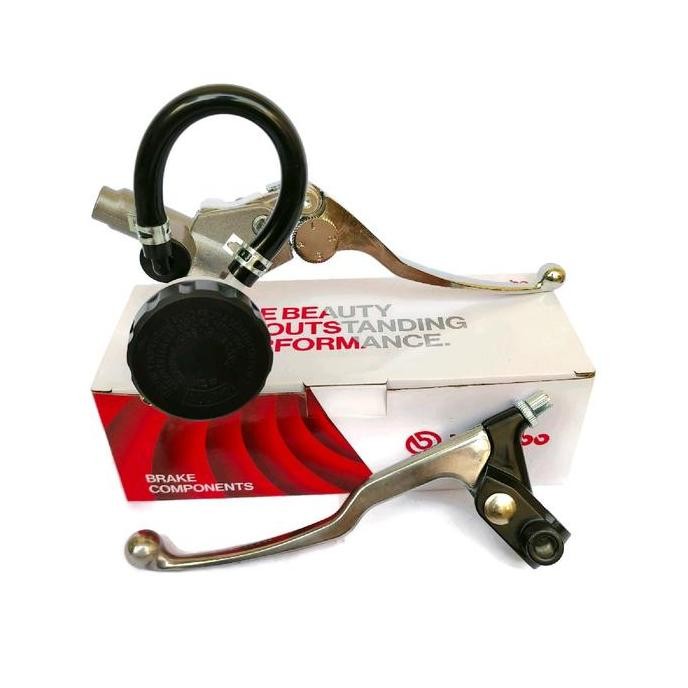 Ready Handel Master Rem Depan Brembo Krs E6 Set L-R Tabung Pisah 1 Gold Universal Sepeda Motor Besi 