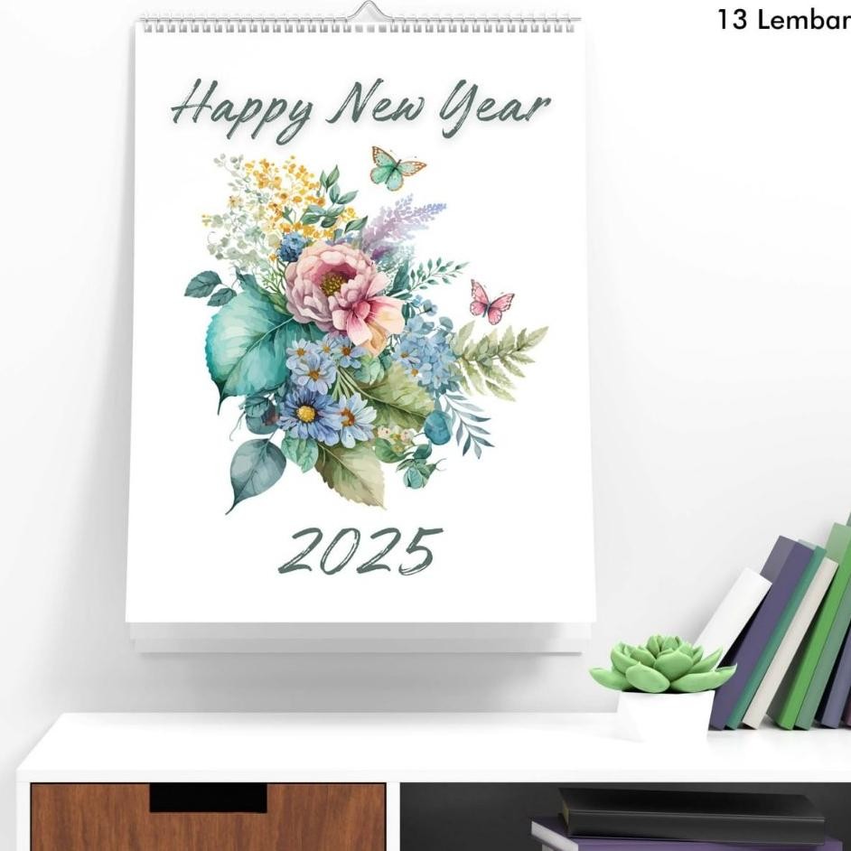 

Alender 2025 Water Color L Alender Hanger Piral Dinding 2025 13 Lembar