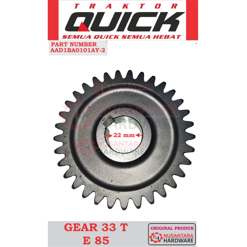 gear 33 t traktor quick e 85, spare part traktor quick e 85, gigi 33 mata traktor quick e 85, spare 