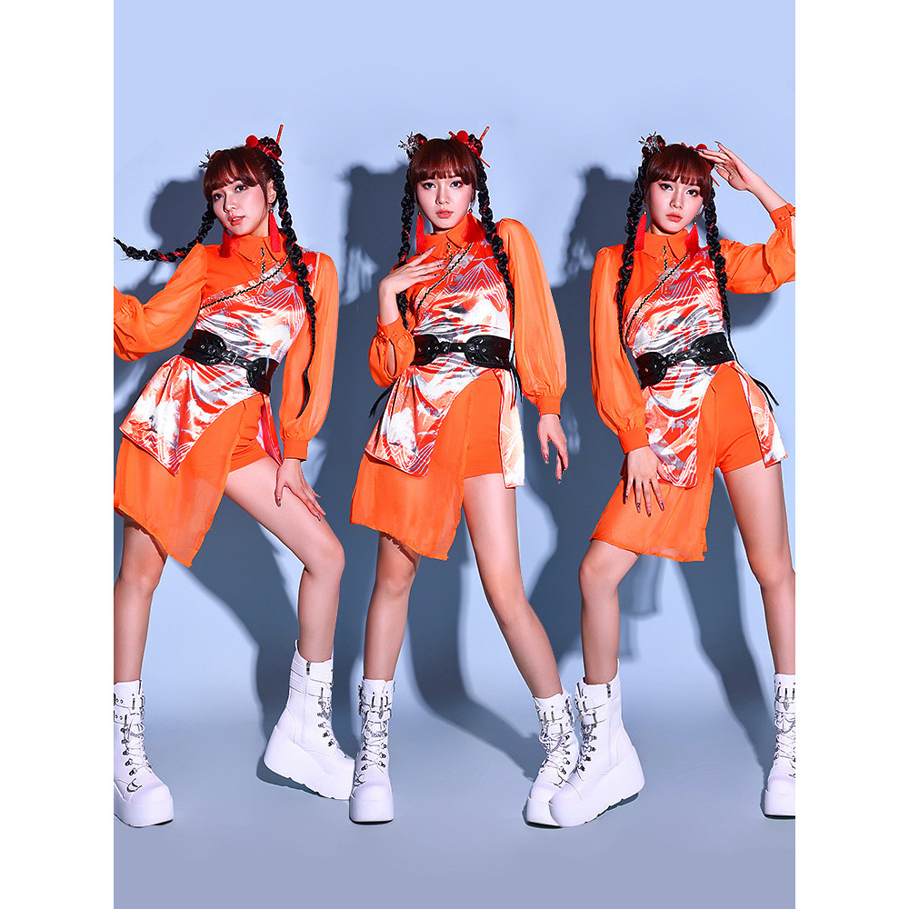 Miseerpin New Women's Fashion Performance Costume National Trend Street Dance Outfit Jazz Dance Set 