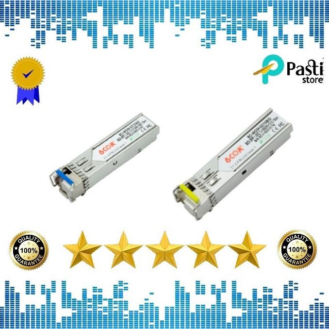 6COM,BIDI SFP, 1.25 Gb/s,1310nm/1550nm,SMF,10km,DDM,LC