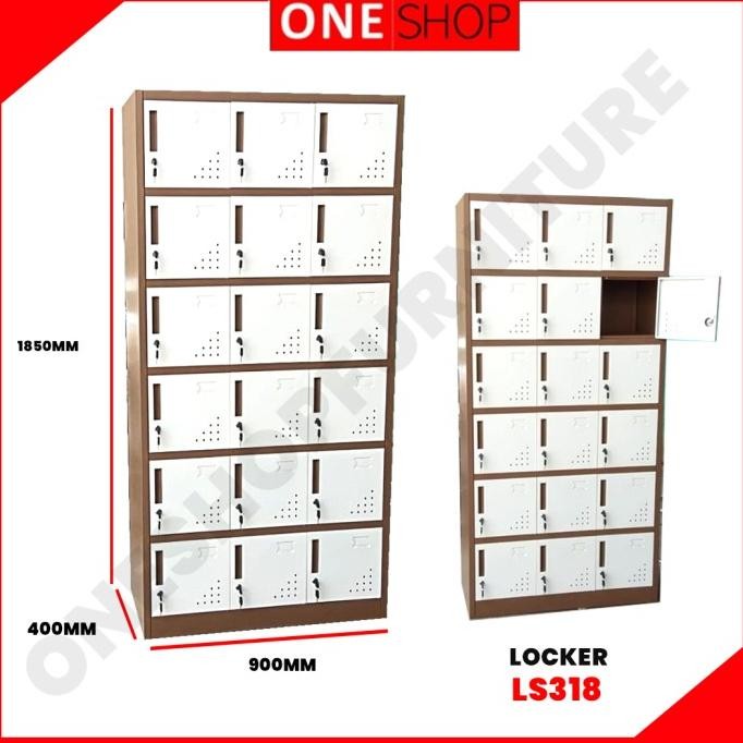 

Loker Besi 18 Pintu Kunci - Lemari Locker Besi Cabinet Ls318