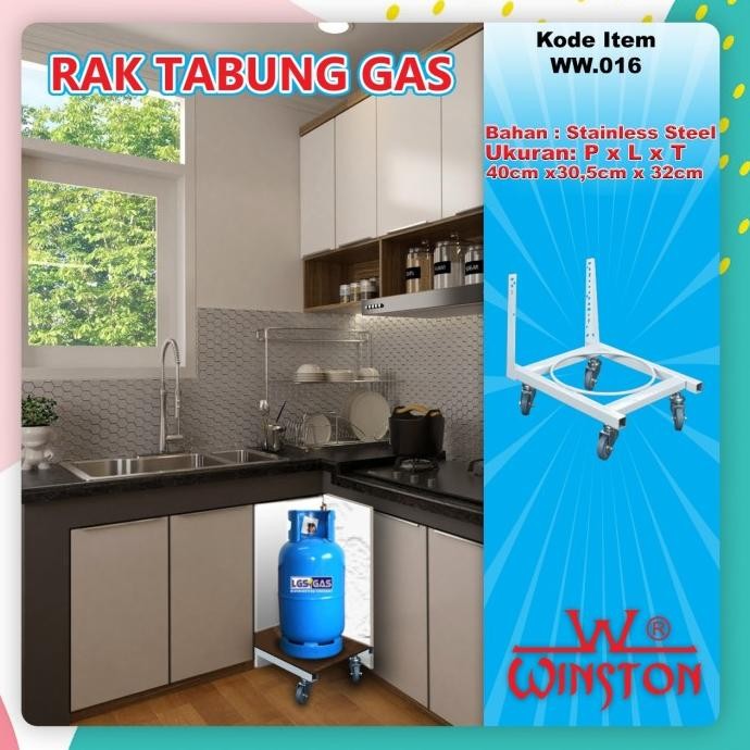 CO RAK RAIL GAS / Rak Gas Tatakan Serbaguna Roda Gas Rak Galon TARIK