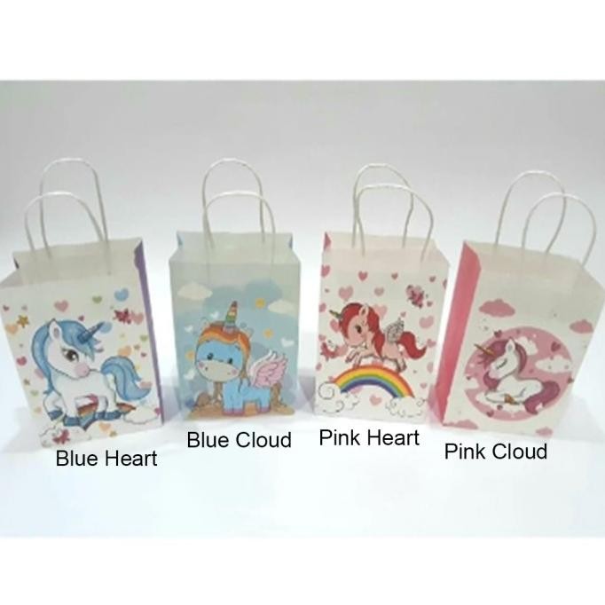 

] Paper Bag / kantong belanja / tas kertas / shopping bag Unicorn S 5pcs