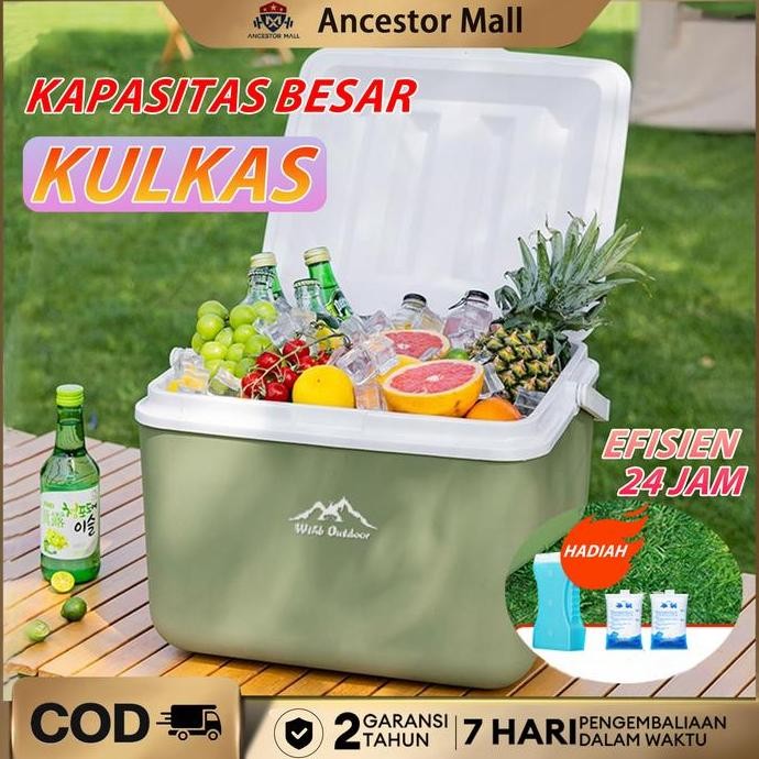 CO Ancestor Mall Cooler Box 6L/10L/16L/30L Pendingin Kotak Beku Tetap Segar Wadah Serba Guna Tempat 