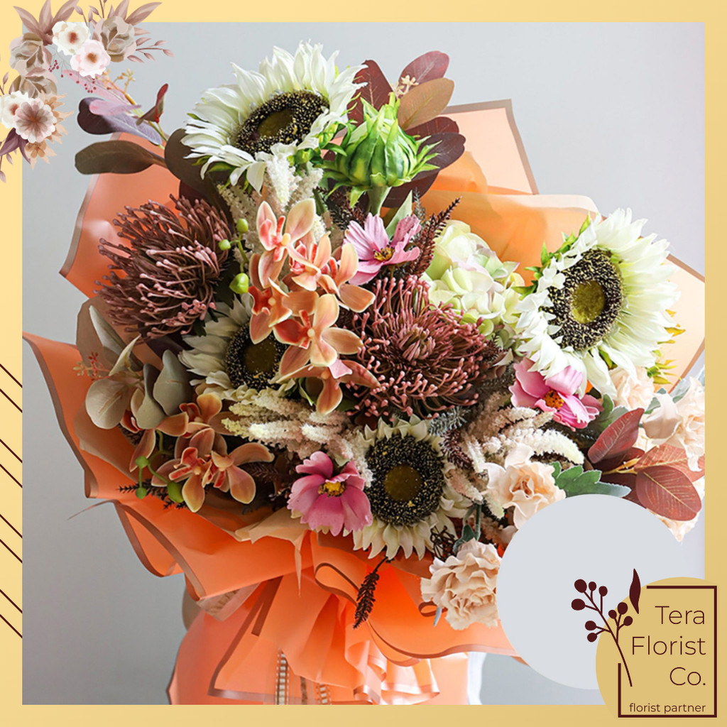 

iDk90 20 Lembar Cellophane Rose Gold Frame Grade B Ori Sinowrap Border Bouquet Bingkai Jelly Film