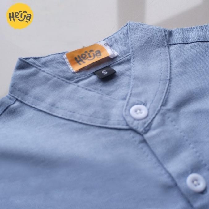 Sale Kemeja Koko Anak Lengan Panjang Couple Ayah - Biru Muda Denim | Novus