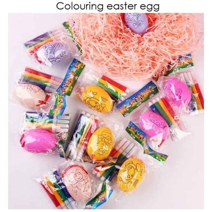 

Produk Terbaik] Colouring easter egg 1 set telor paskah mewarnai dgn spidol