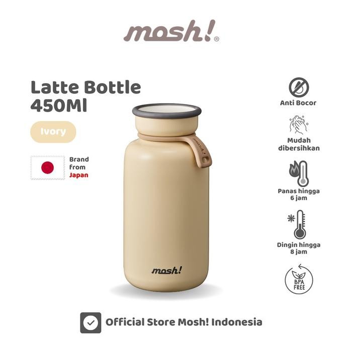 

Mosh Bottle Latte Tumbler Botol Minum Termos Stainless 450Ml - Ivory Original Dan Terpercaya