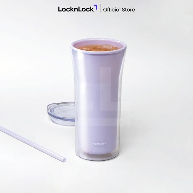 

Locknlock Botol Minum Daily Essential Cold Cup With Straw 770Ml Original Dan Terpercaya