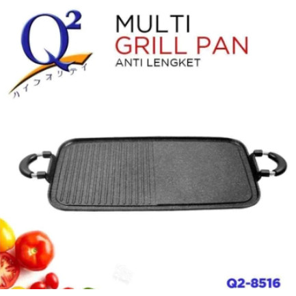 PEMANGGANG GRILL PAN Q2 8516 SGP 47X27/Multi Grill Pan | Teflon Panggangan Kompor Grill Pan Q2-8516 